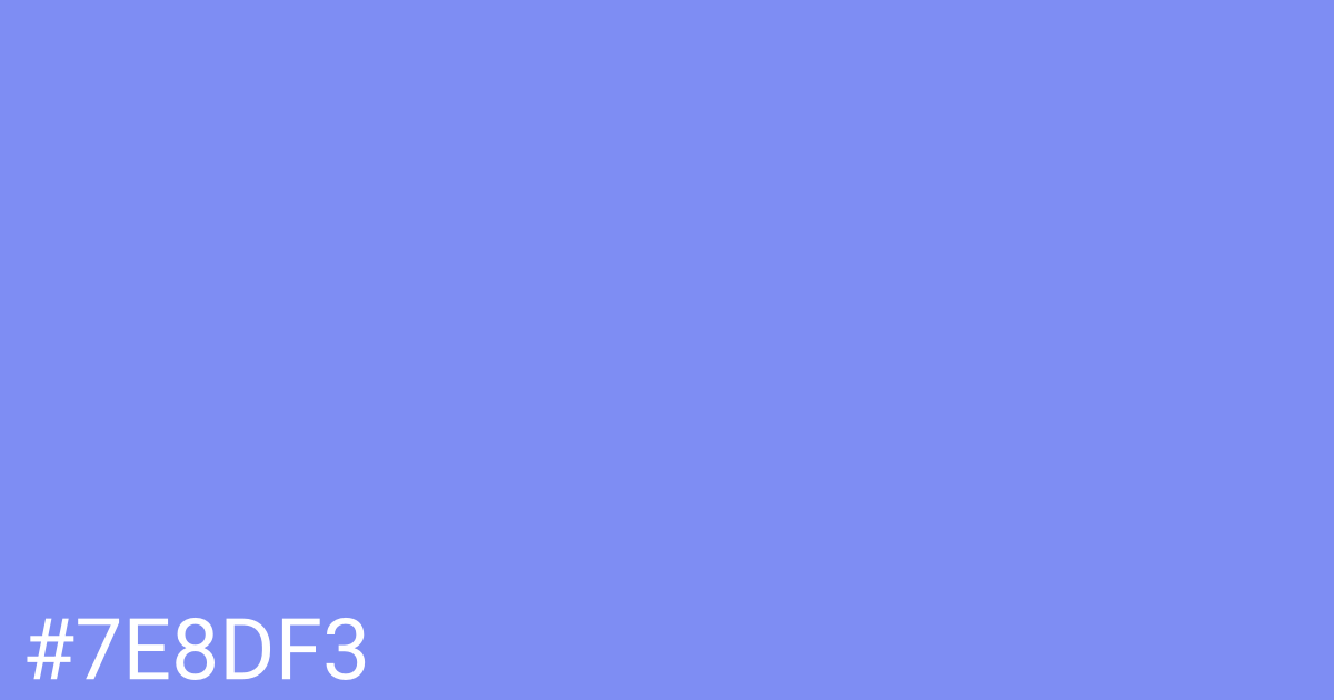 Hex color #7e8df3 graphic