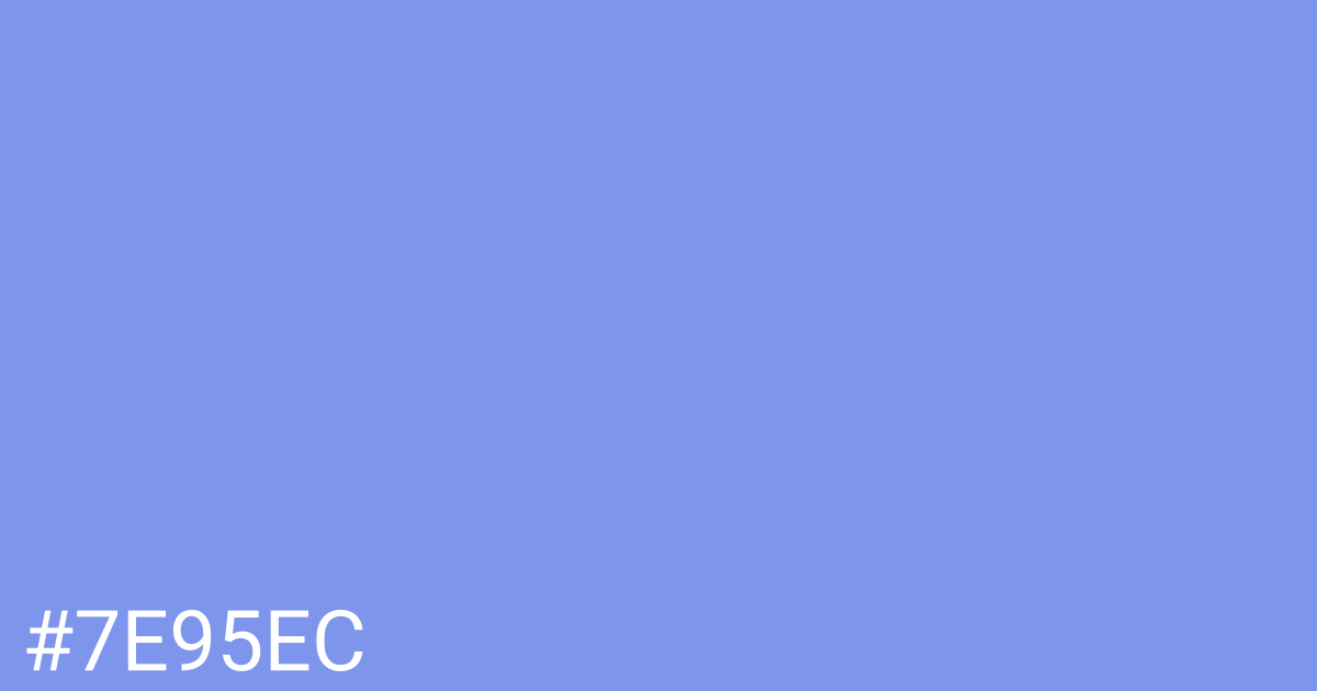 Hex color #7e95ec graphic