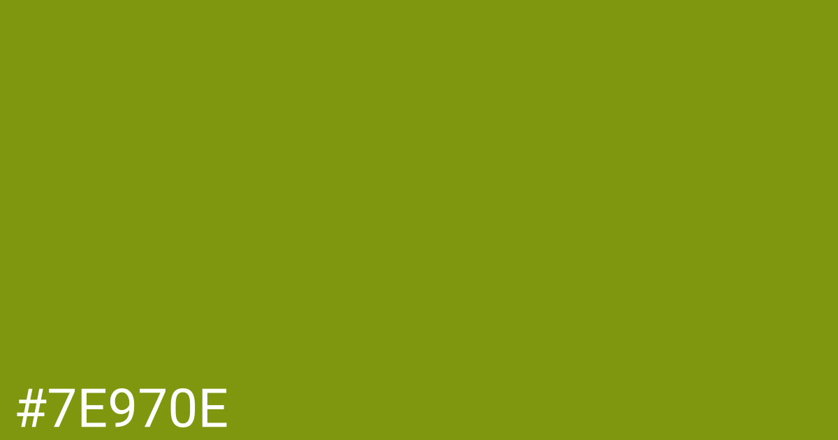 Hex color #7e970e graphic