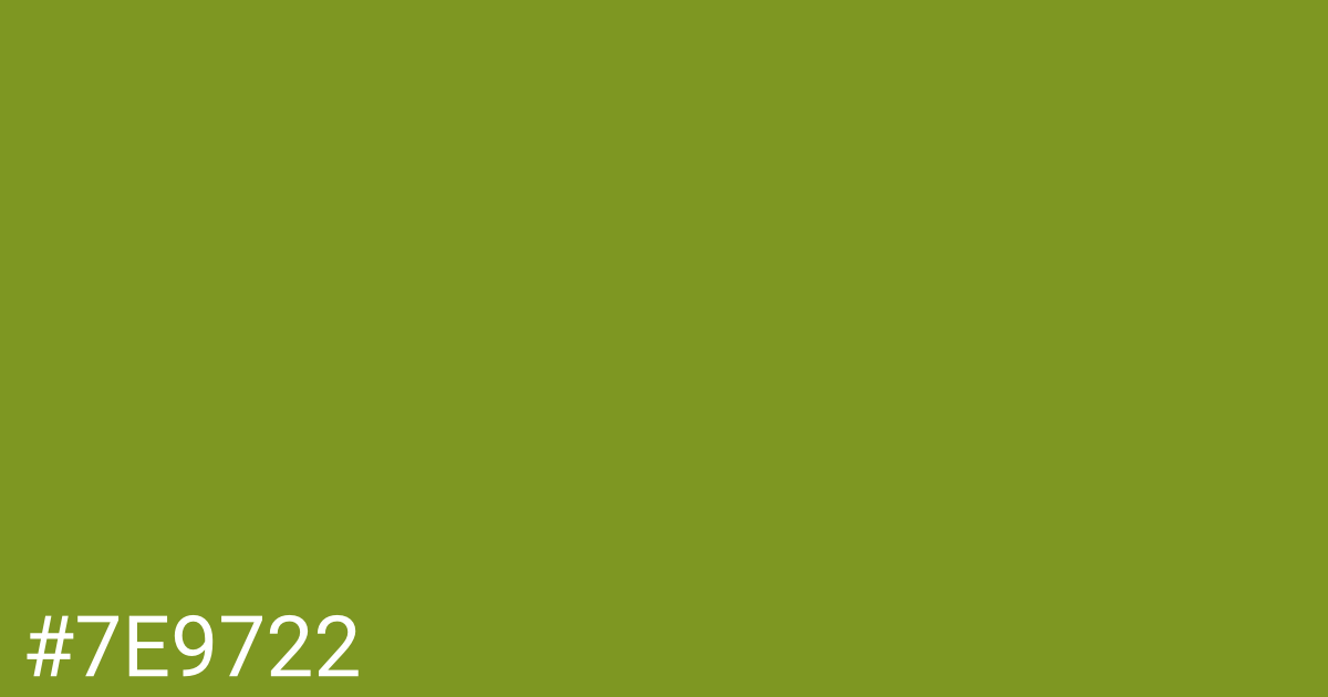 Hex color #7e9722 graphic