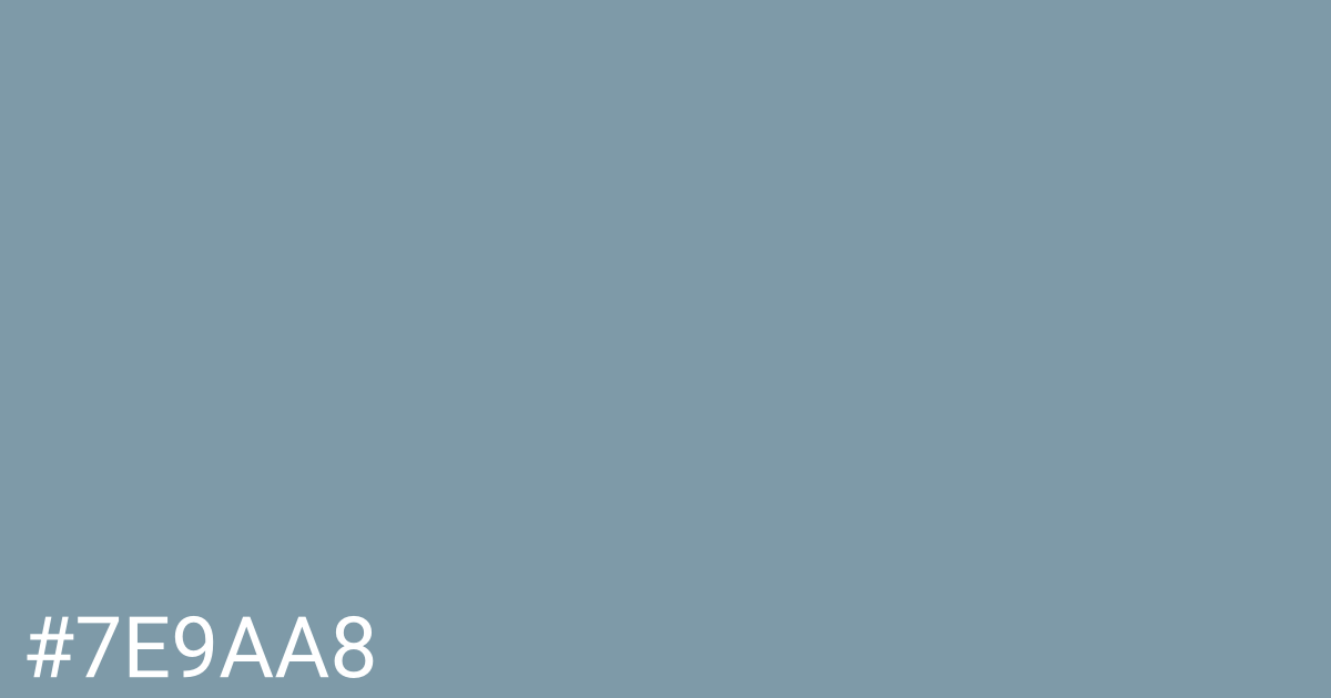 Hex color #7e9aa8 graphic