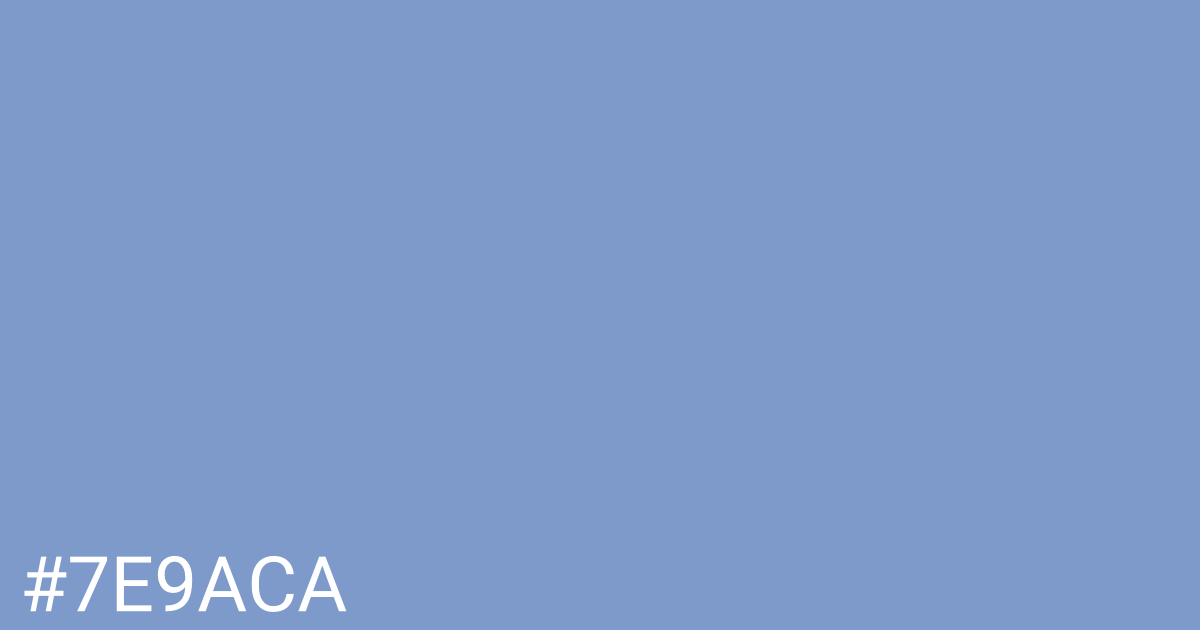 Hex color #7e9aca graphic