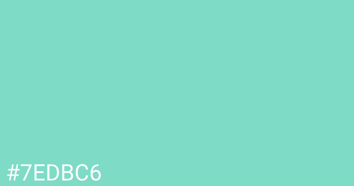Hex color #7edbc6 graphic