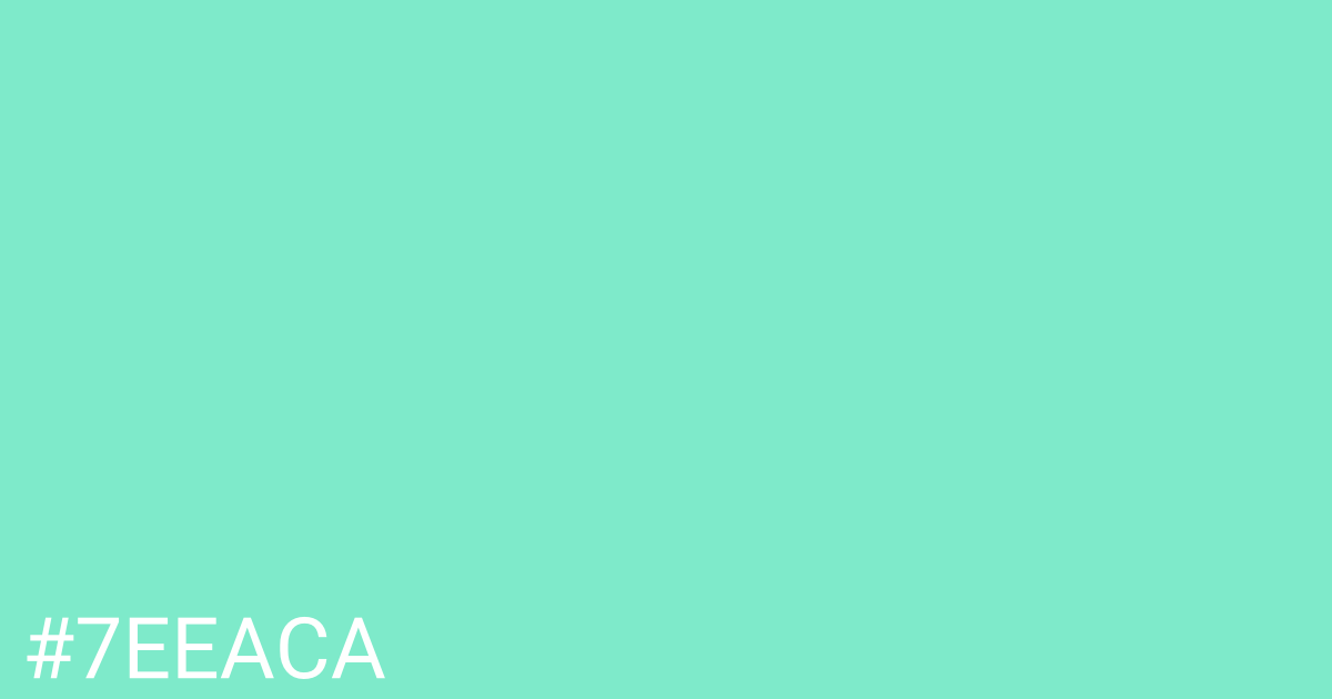 Hex color #7eeaca graphic