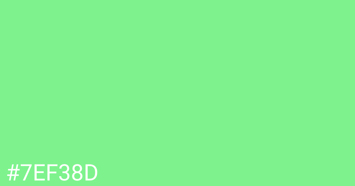 Hex color #7ef38d graphic