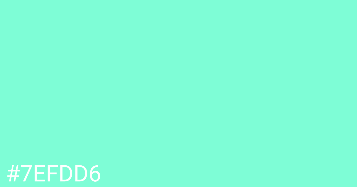 Hex color #7efdd6 graphic