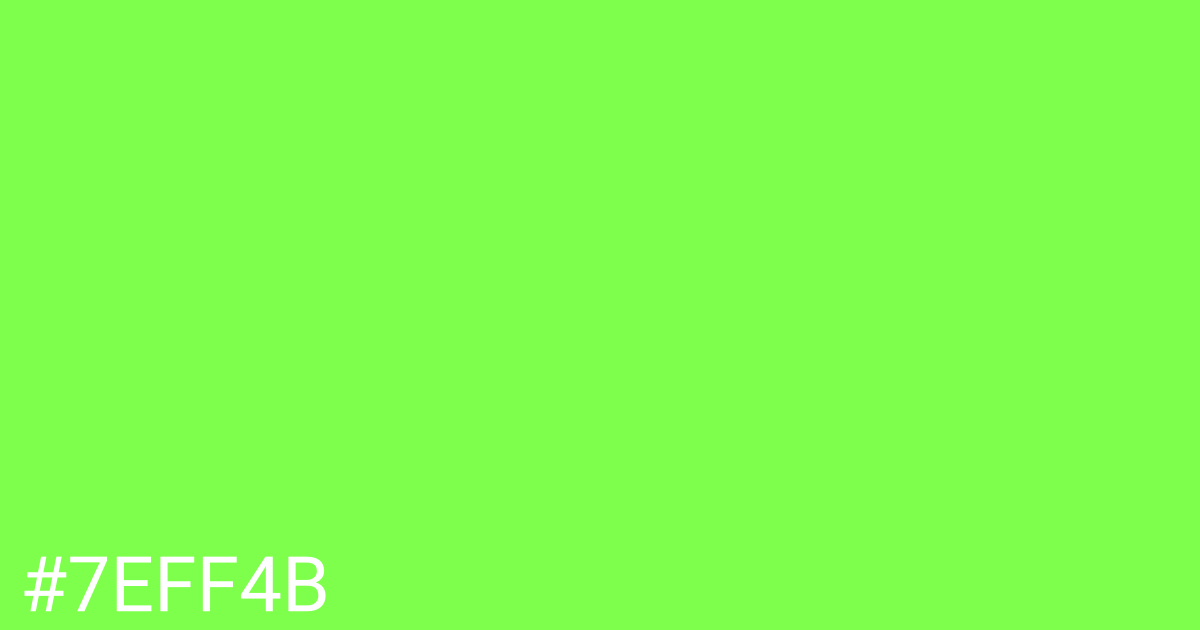 Hex color #7eff4b graphic