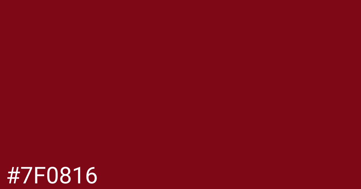 Hex color #7f0816 graphic