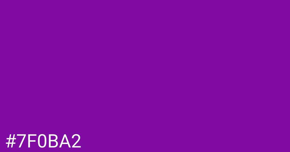 Hex color #7f0ba2 graphic