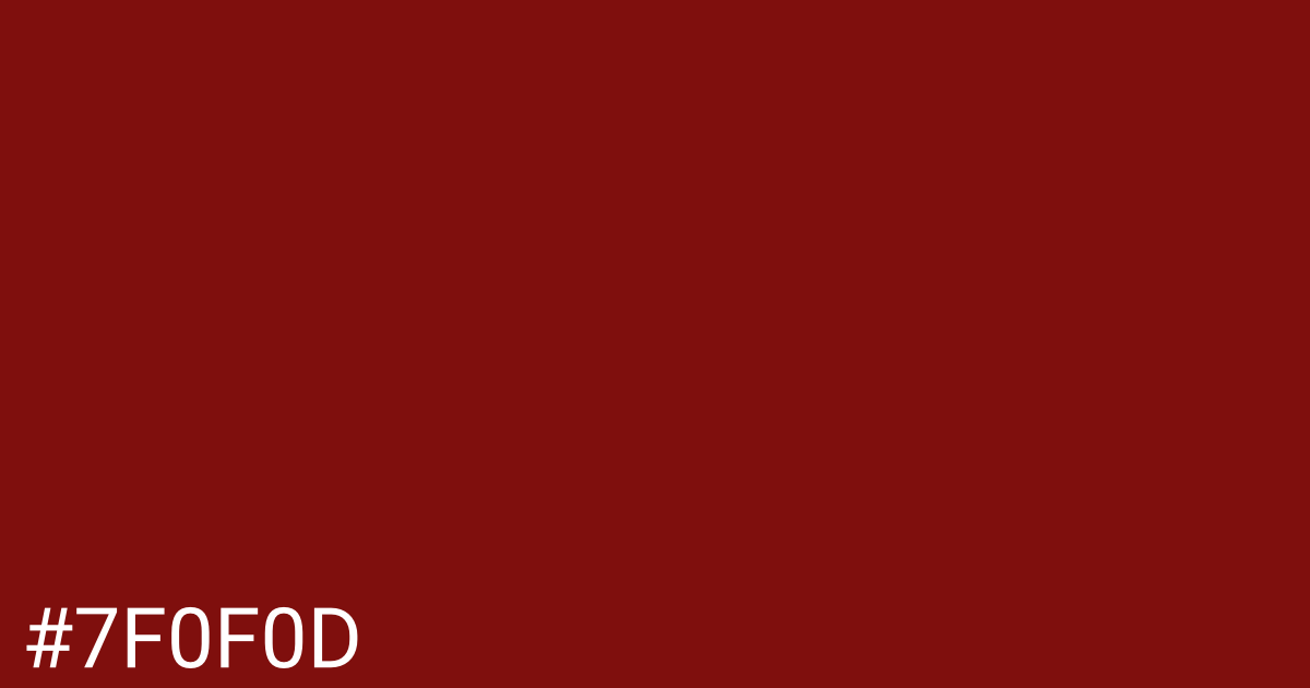 Hex color #7f0f0d graphic