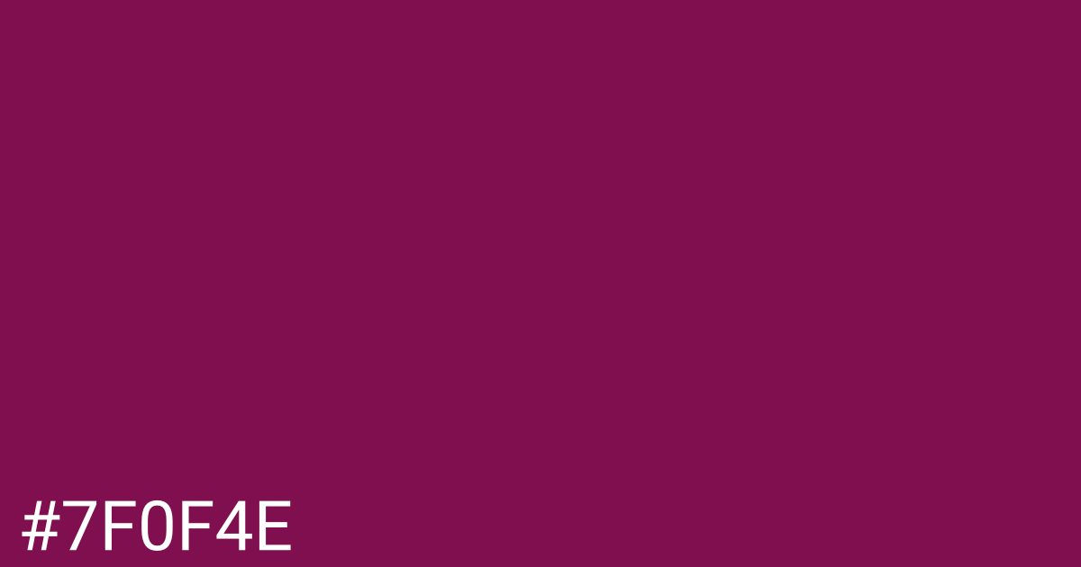 Hex color #7f0f4e graphic