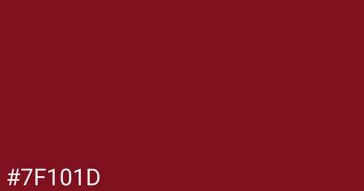 Hex color #7f101d graphic