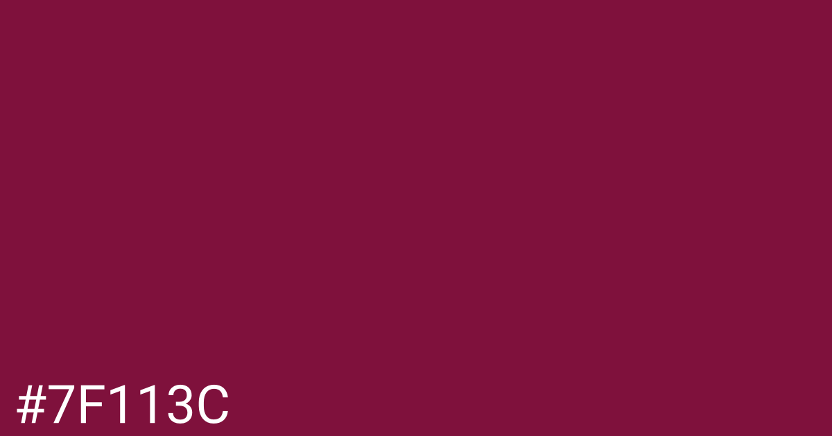 Hex color #7f113c graphic