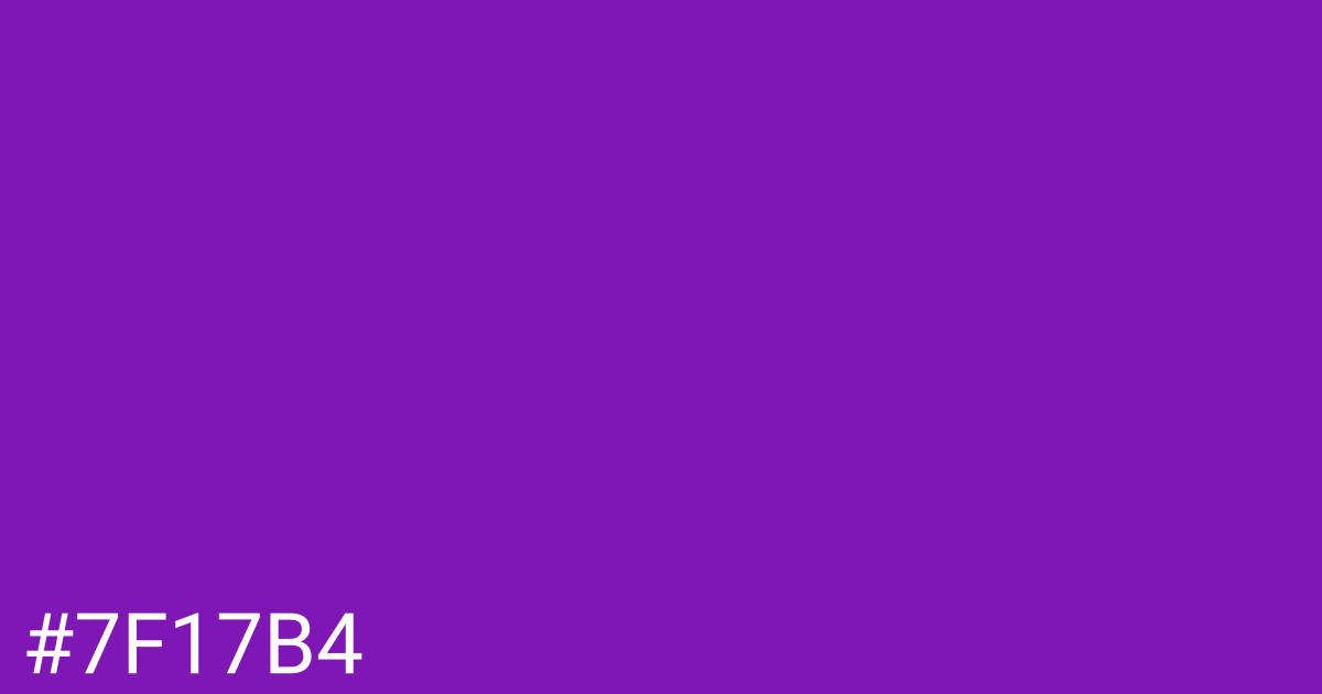Hex color #7f17b4 graphic