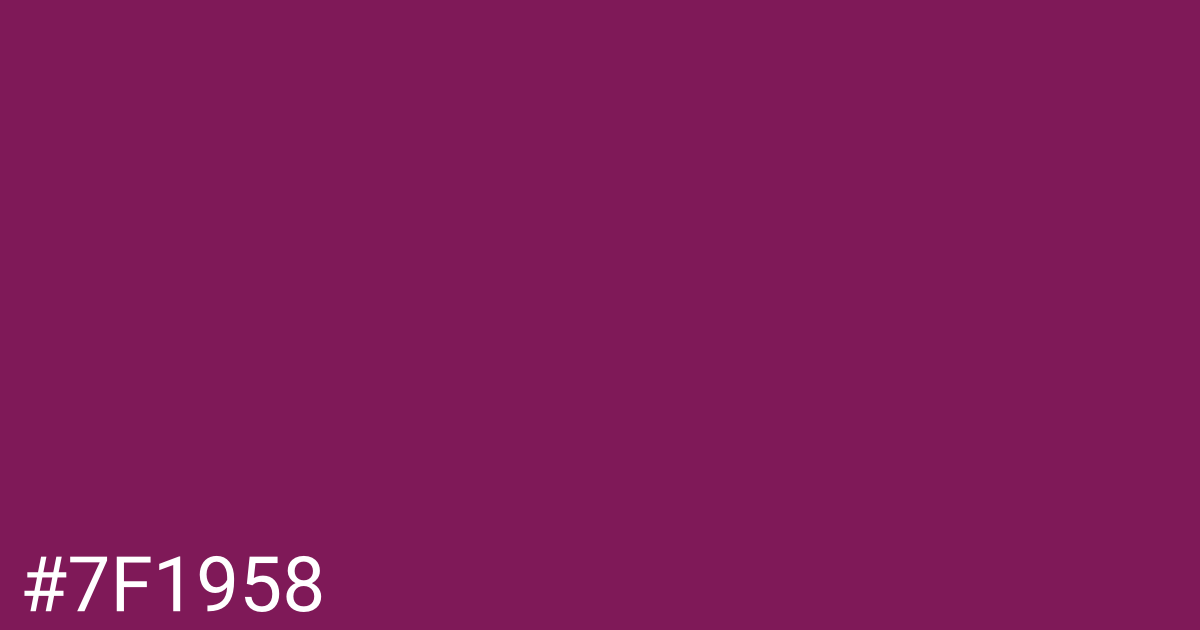 Hex color #7f1958 graphic