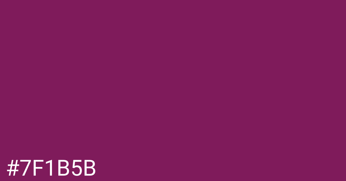 Hex color #7f1b5b graphic