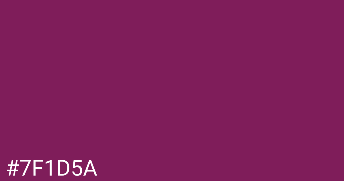Hex color #7f1d5a graphic