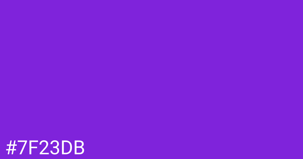 Hex color #7f23db graphic