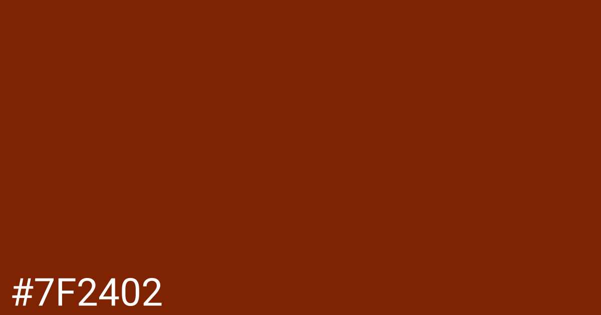 Hex color #7f2402 graphic