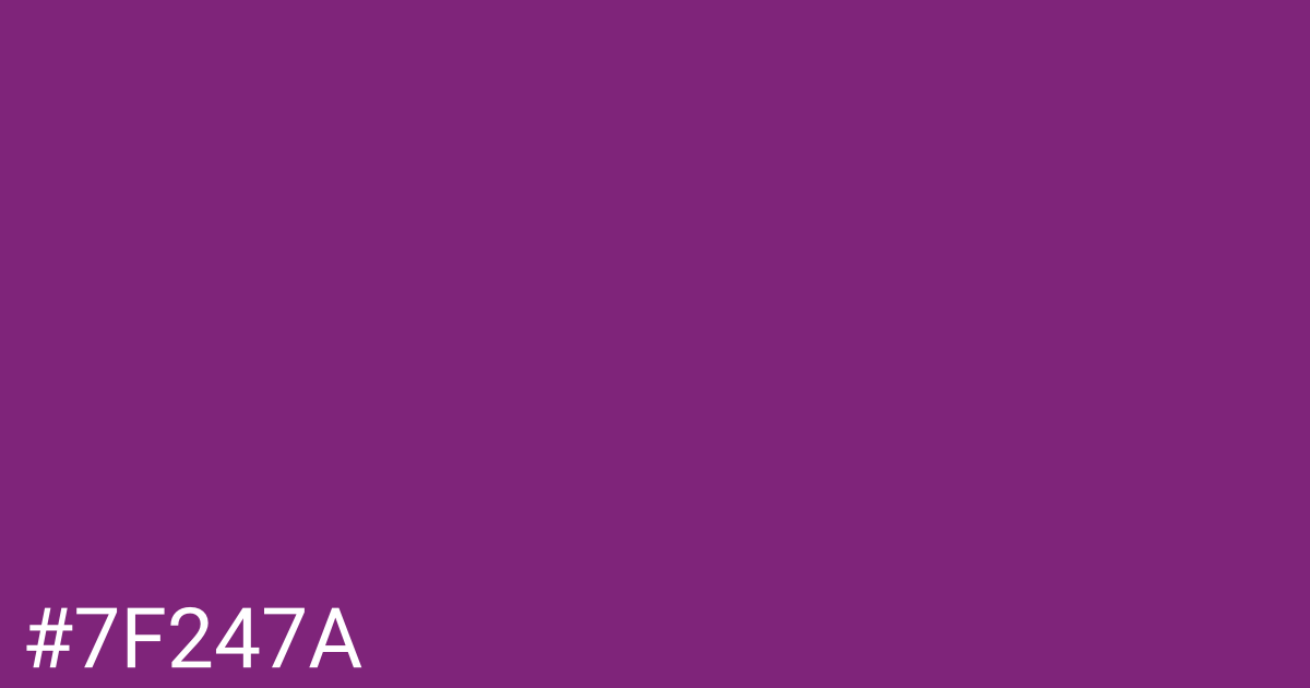 Hex color #7f247a graphic