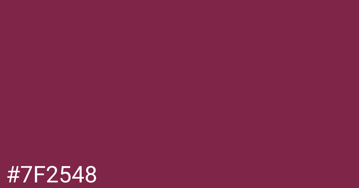 Hex color #7f2548 graphic