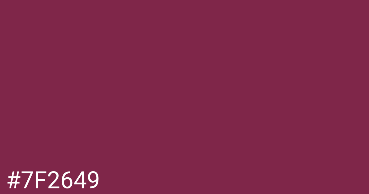 Hex color #7f2649 graphic