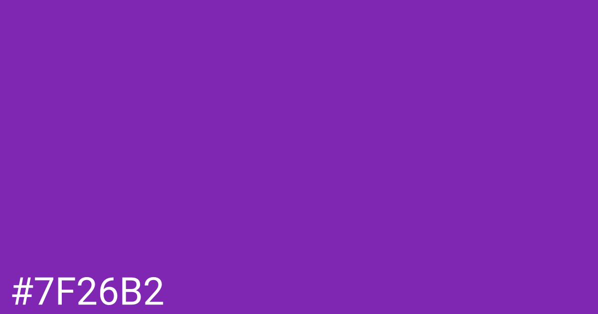 Hex color #7f26b2 graphic