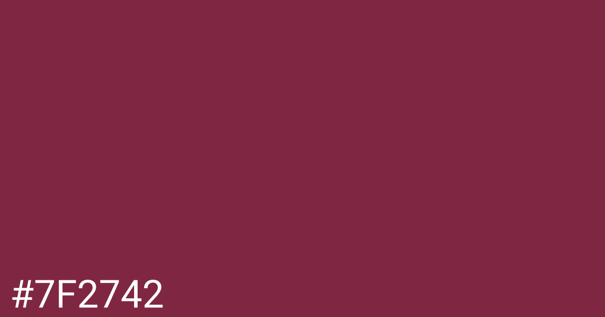 Hex color #7f2742 graphic