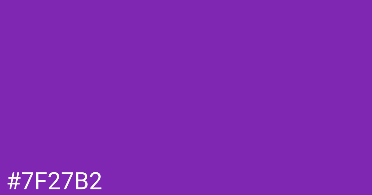 Hex color #7f27b2 graphic