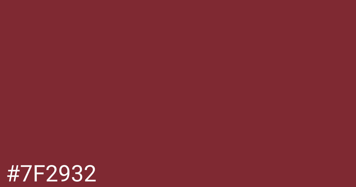 Hex color #7f2932 graphic