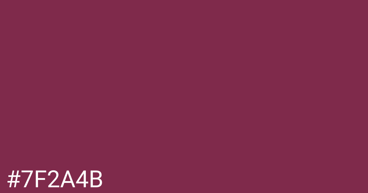Hex color #7f2a4b graphic