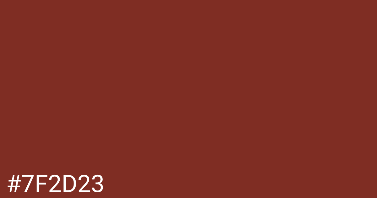 Hex color #7f2d23 graphic