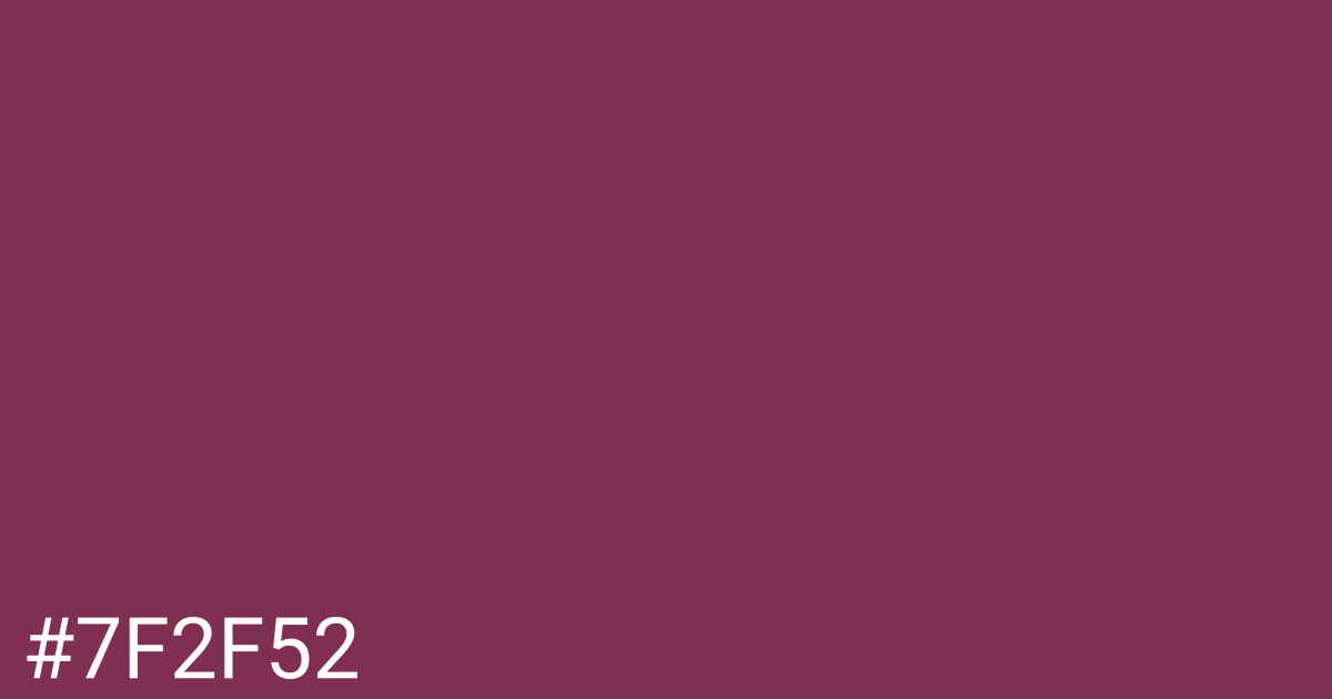 Hex color #7f2f52 graphic
