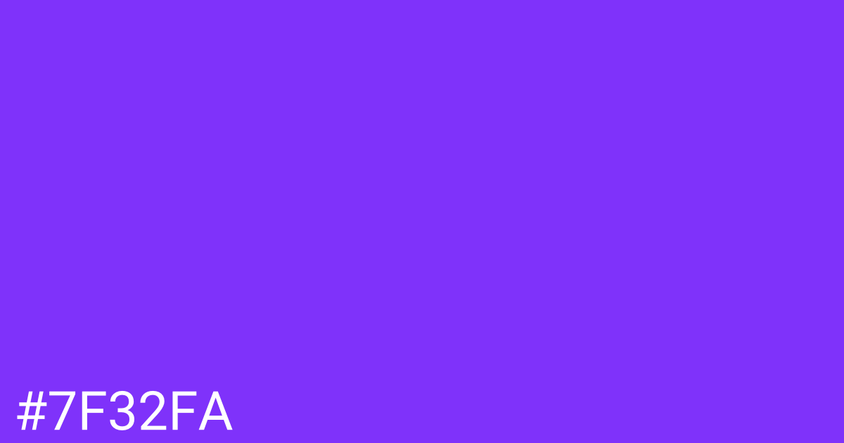 Hex color #7f32fa graphic