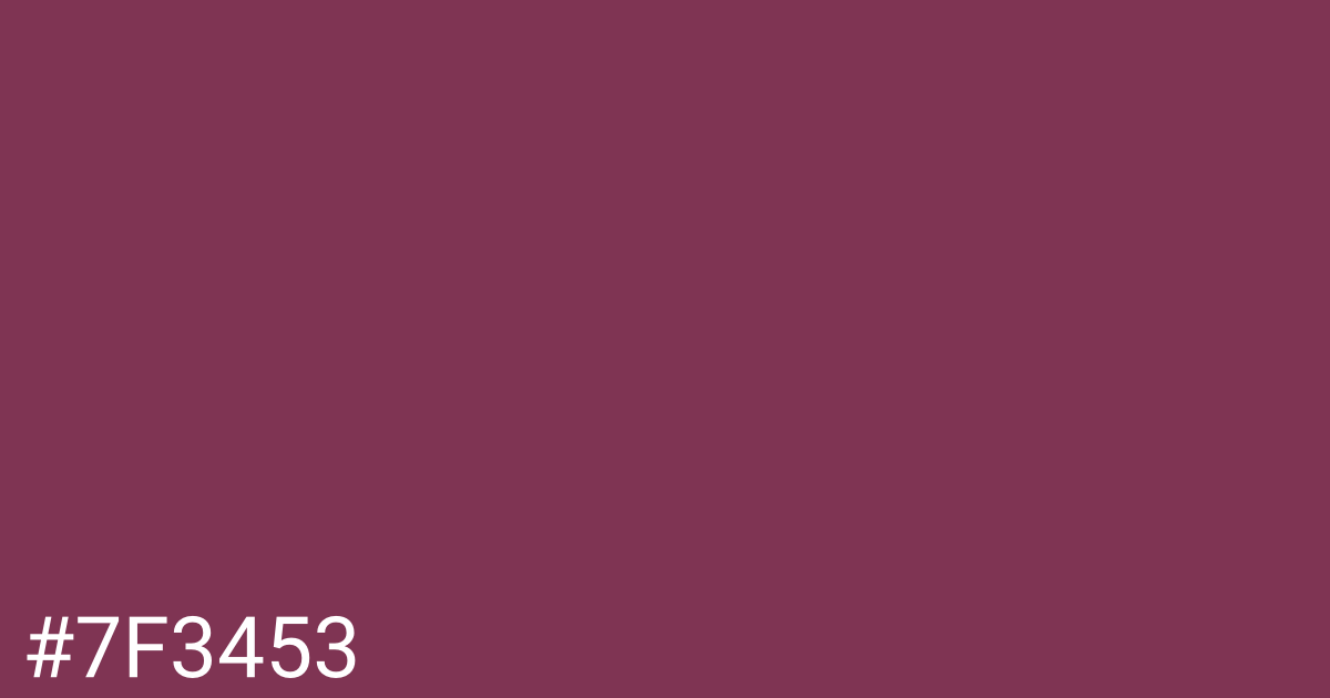 Hex color #7f3453 graphic