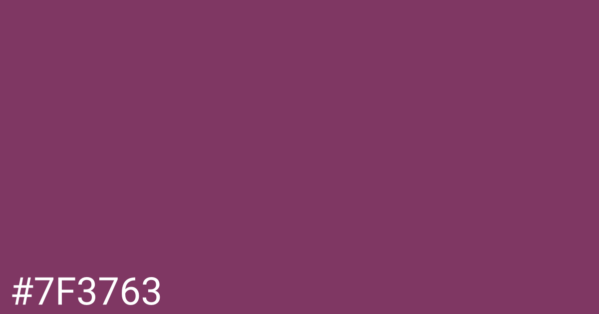 Hex color #7f3763 graphic