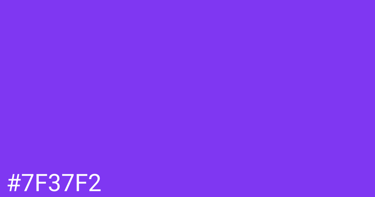 Hex color #7f37f2 graphic