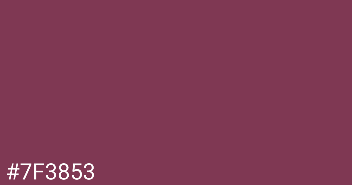 Hex color #7f3853 graphic