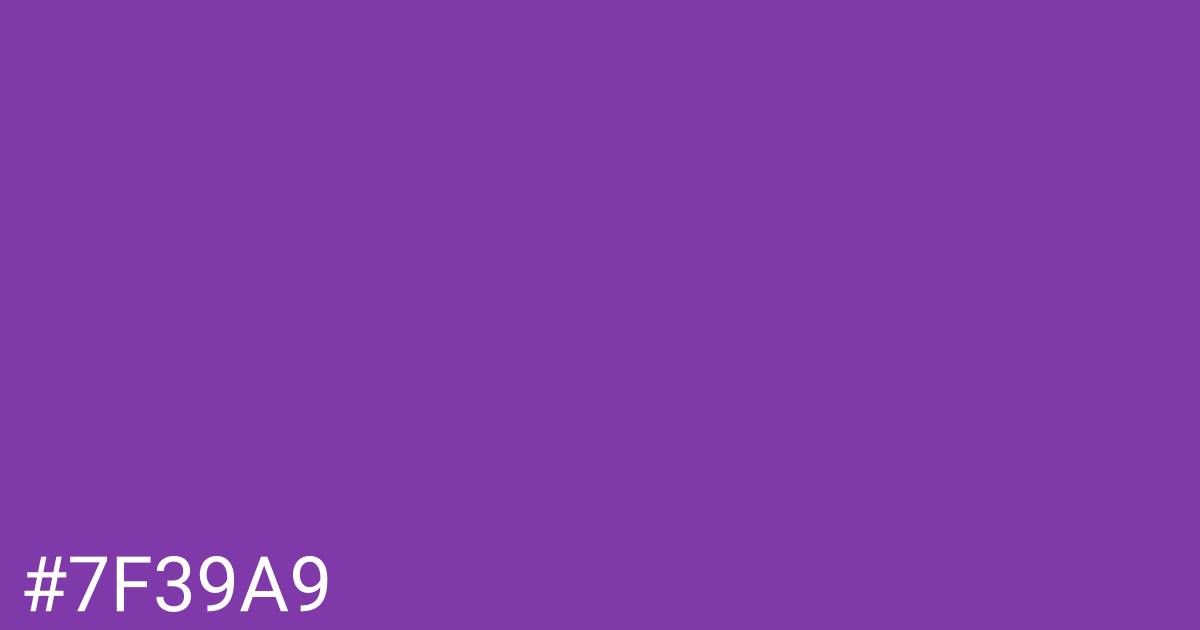 Hex color #7f39a9 graphic
