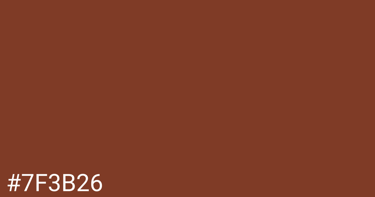 Hex color #7f3b26 graphic