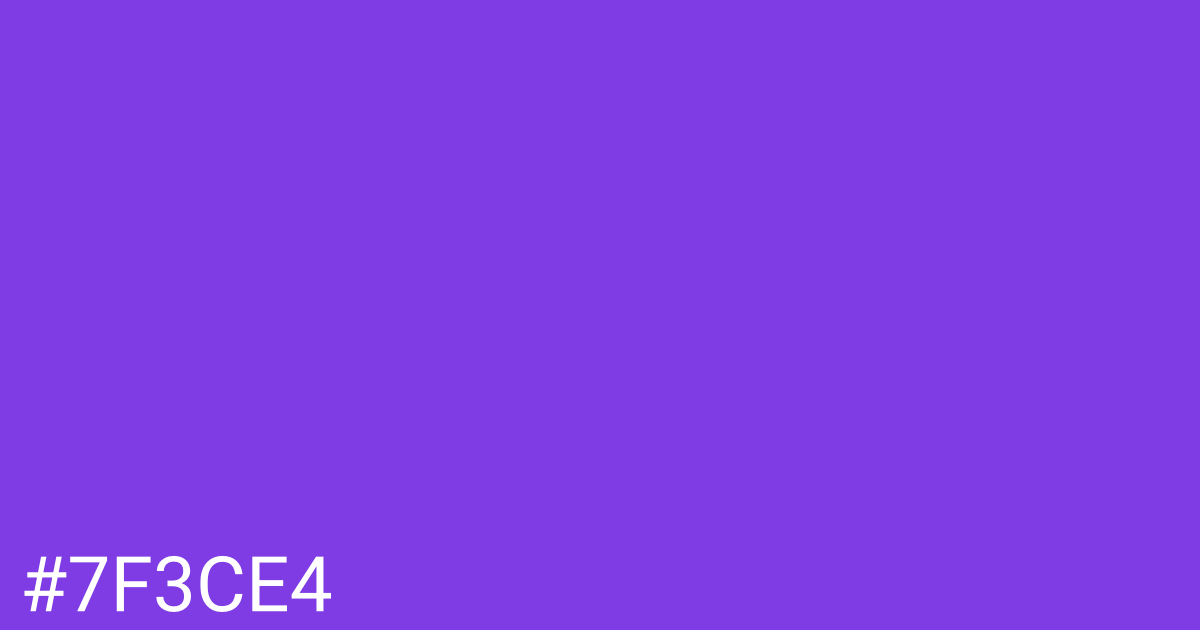 Hex color #7f3ce4 graphic