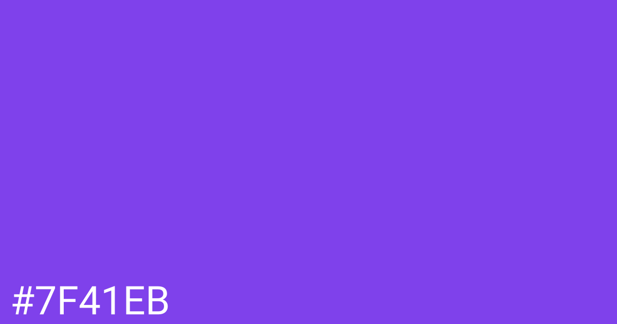 Hex color #7f41eb graphic