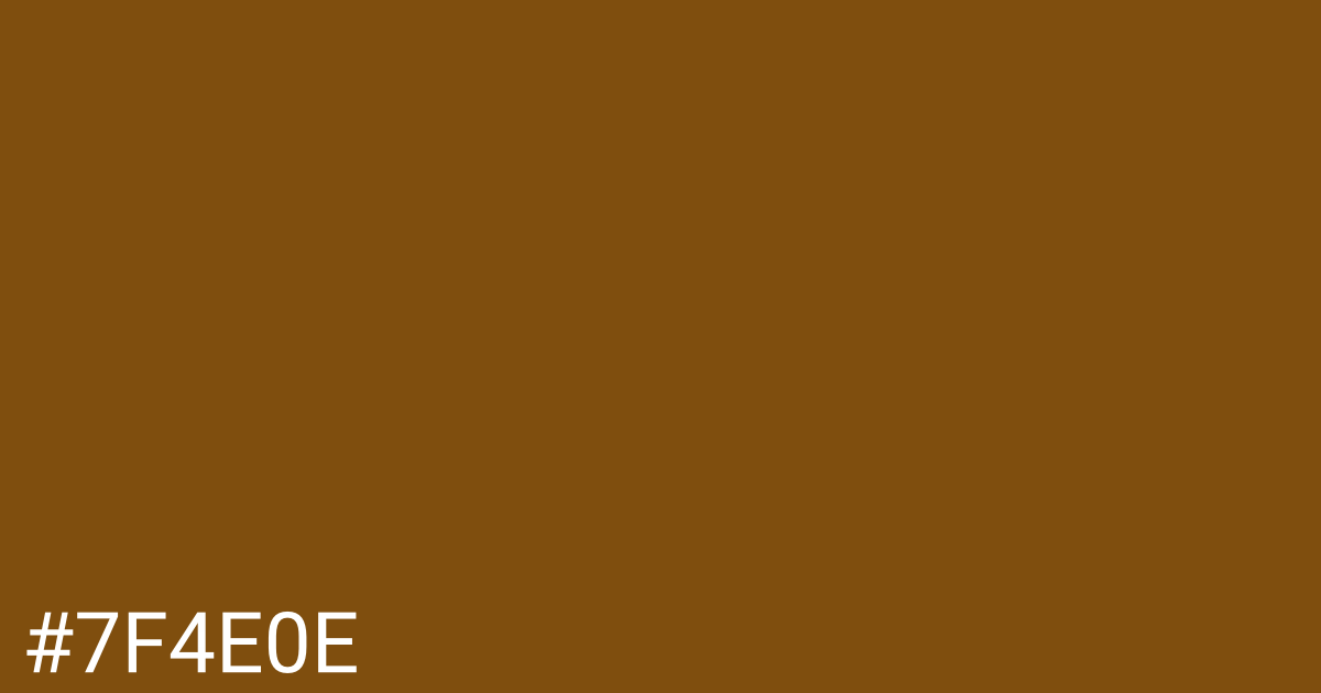 Hex color #7f4e0e graphic