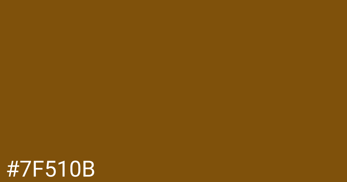 Hex color #7f510b graphic