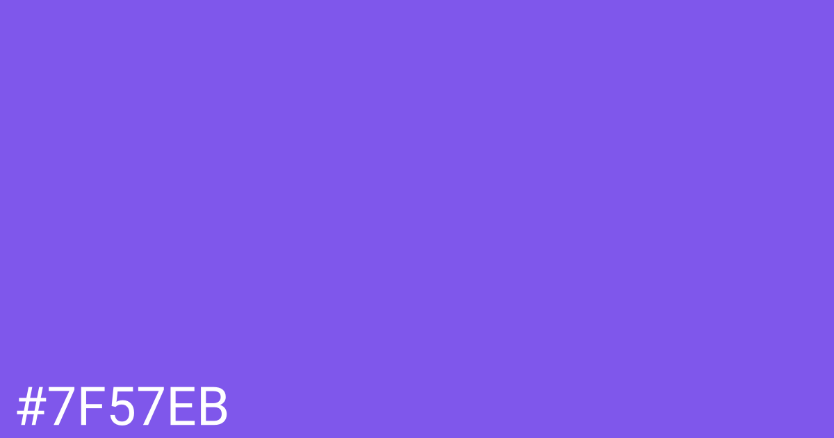 Hex color #7f57eb graphic