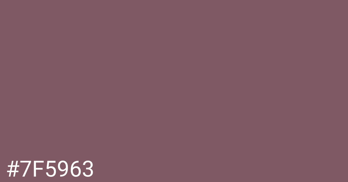 Hex color #7f5963 graphic