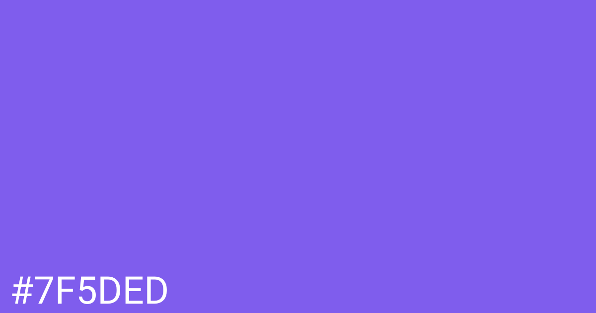 Hex color #7f5ded graphic