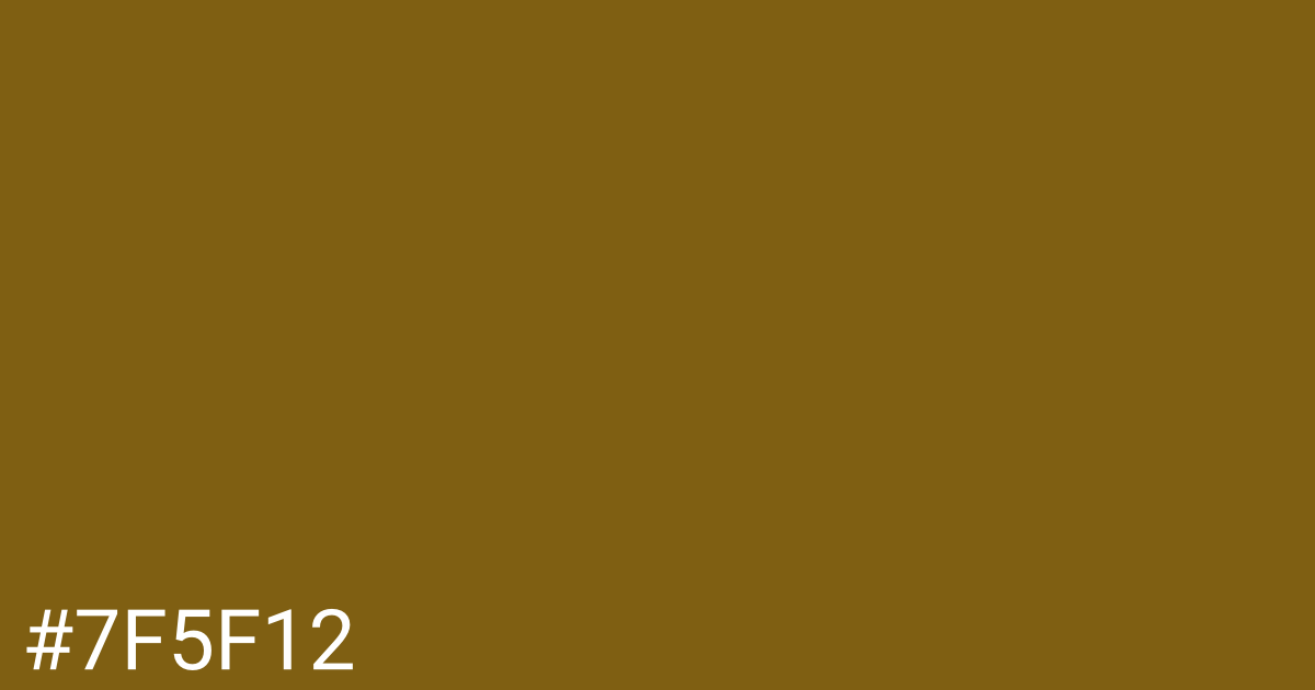 Hex color #7f5f12 graphic