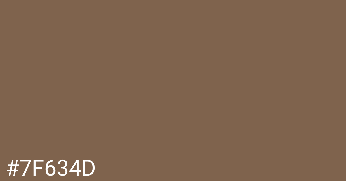 Hex color #7f634d graphic