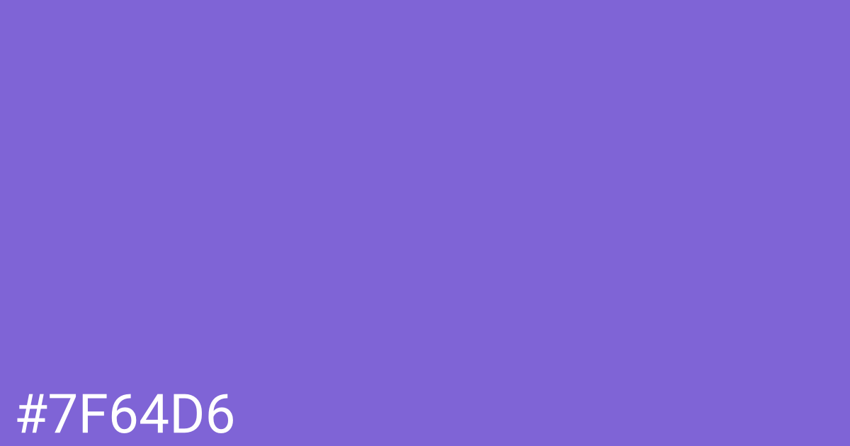 Hex color #7f64d6 graphic